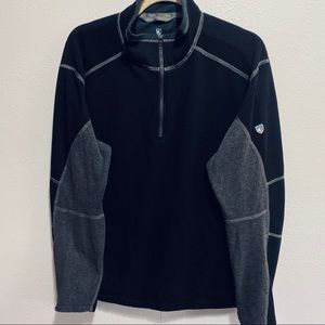 Men’s Kuhl Revel 3/4 Zip XL Black/Charcoal EUC